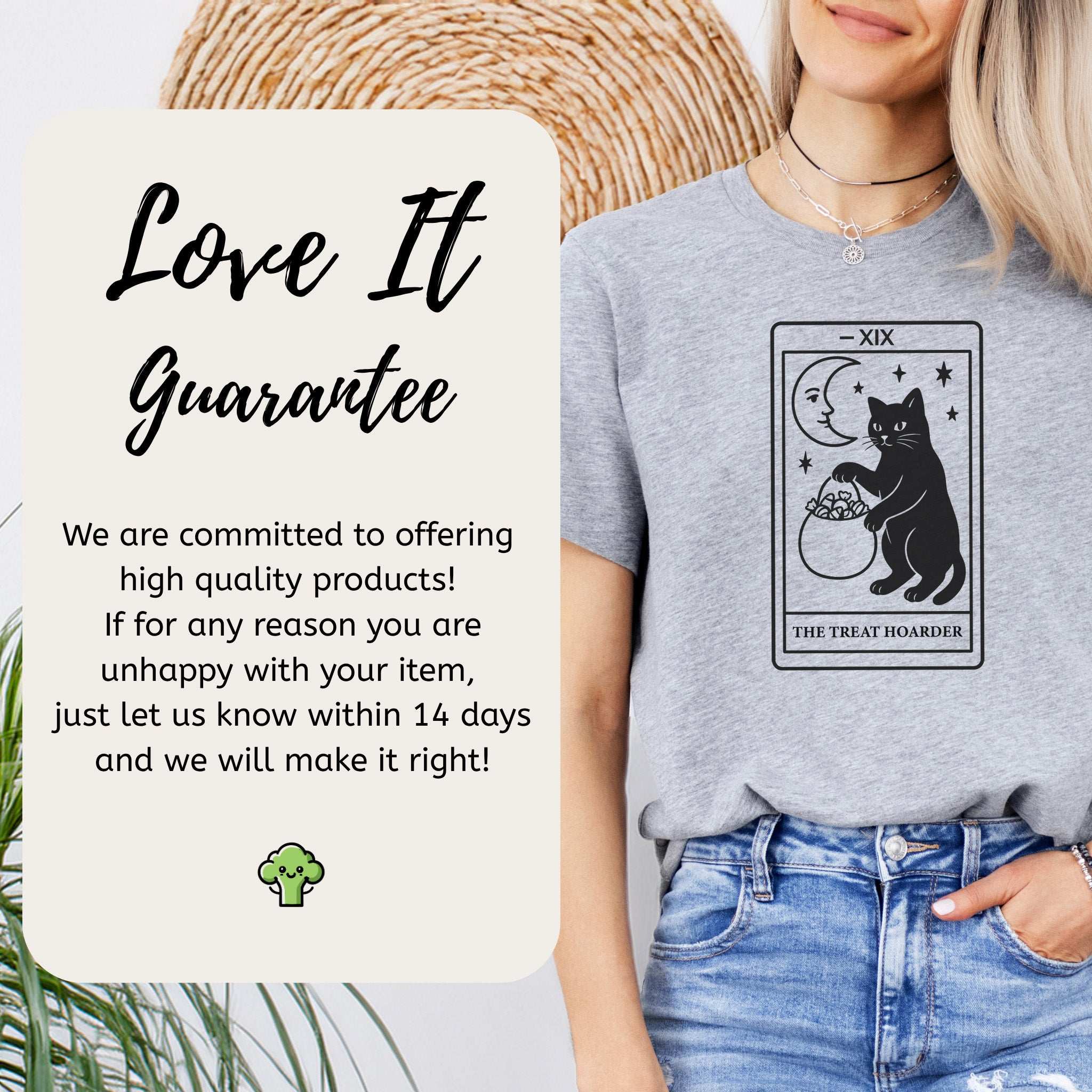The Treat Hoarder T-Shirt – Black Cat Tarot Card Halloween Magic
