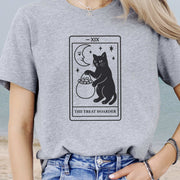 The Treat Hoarder T-Shirt – Black Cat Tarot Card Halloween Magic