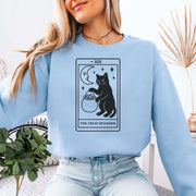 The Treat Hoarder Sweatshirt – Black Cat Tarot Card Halloween Magic