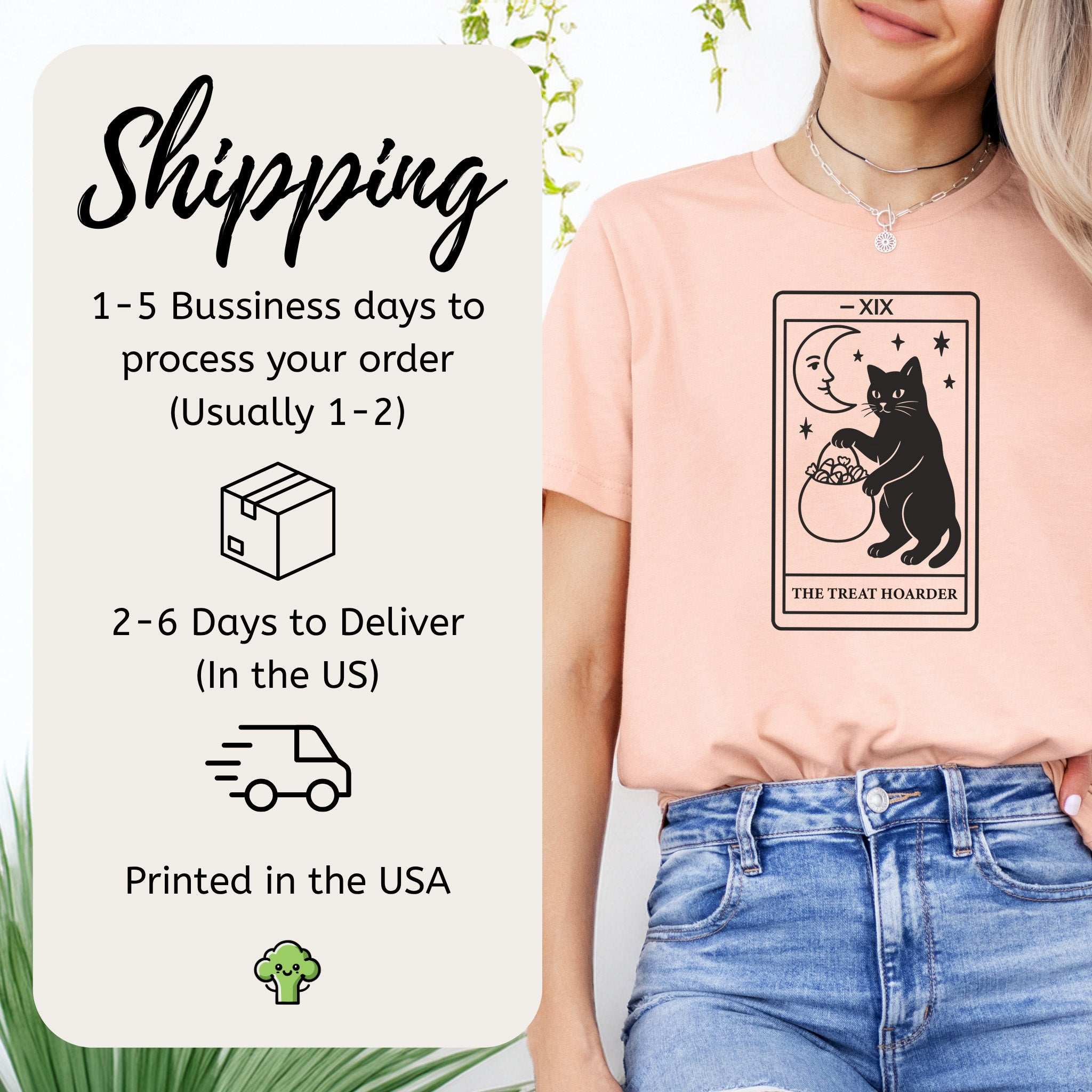 The Treat Hoarder T-Shirt – Black Cat Tarot Card Halloween Magic