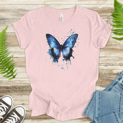 Blue Butterfly Watercolor T-Shirt