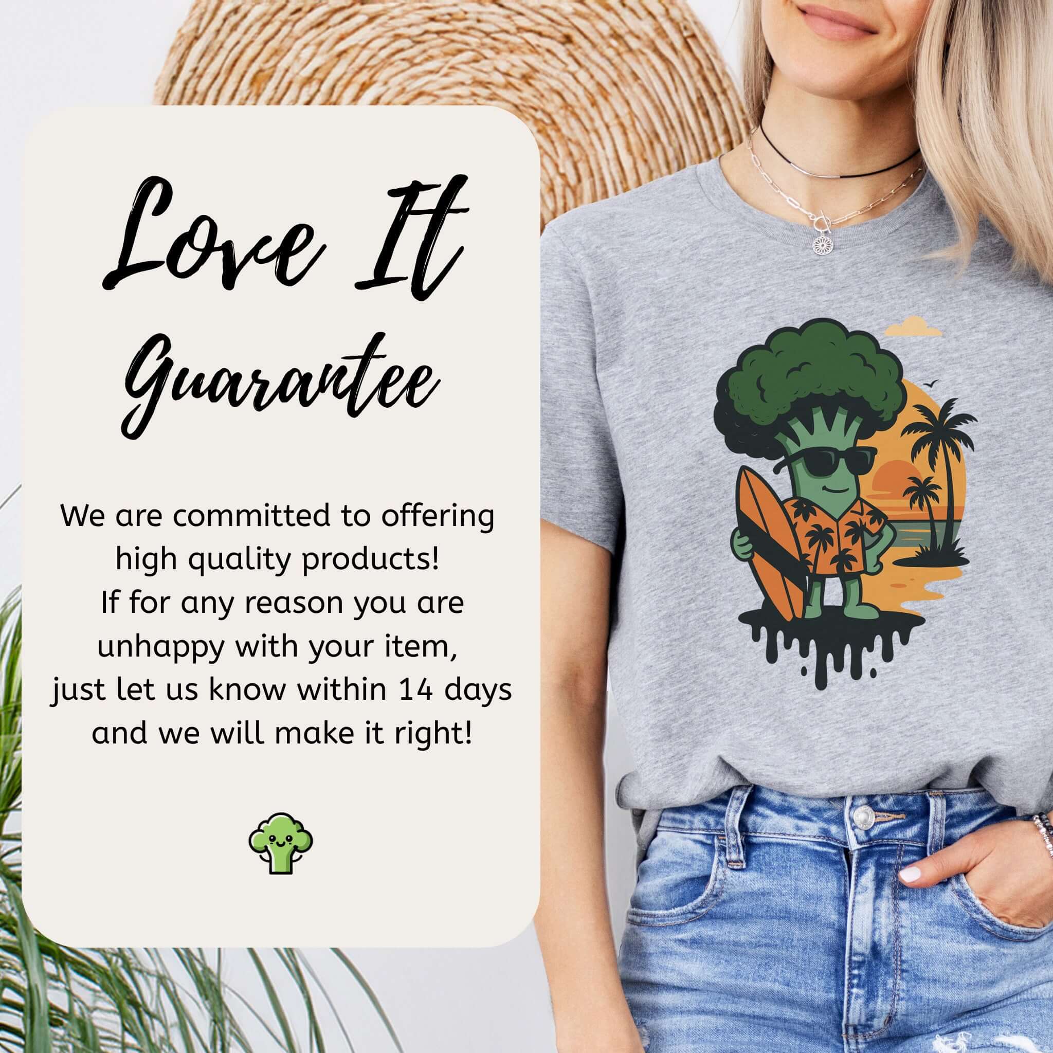 Surf's Up Broccoli Dude T-Shirt – Funny Veggie Surf Shirt