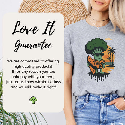Surf's Up Broccoli Dude T-Shirt – Funny Veggie Surf Shirt