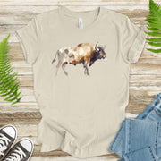 Watercolor Buffalo T-Shirt – Majestic American Bison Spirit Tee