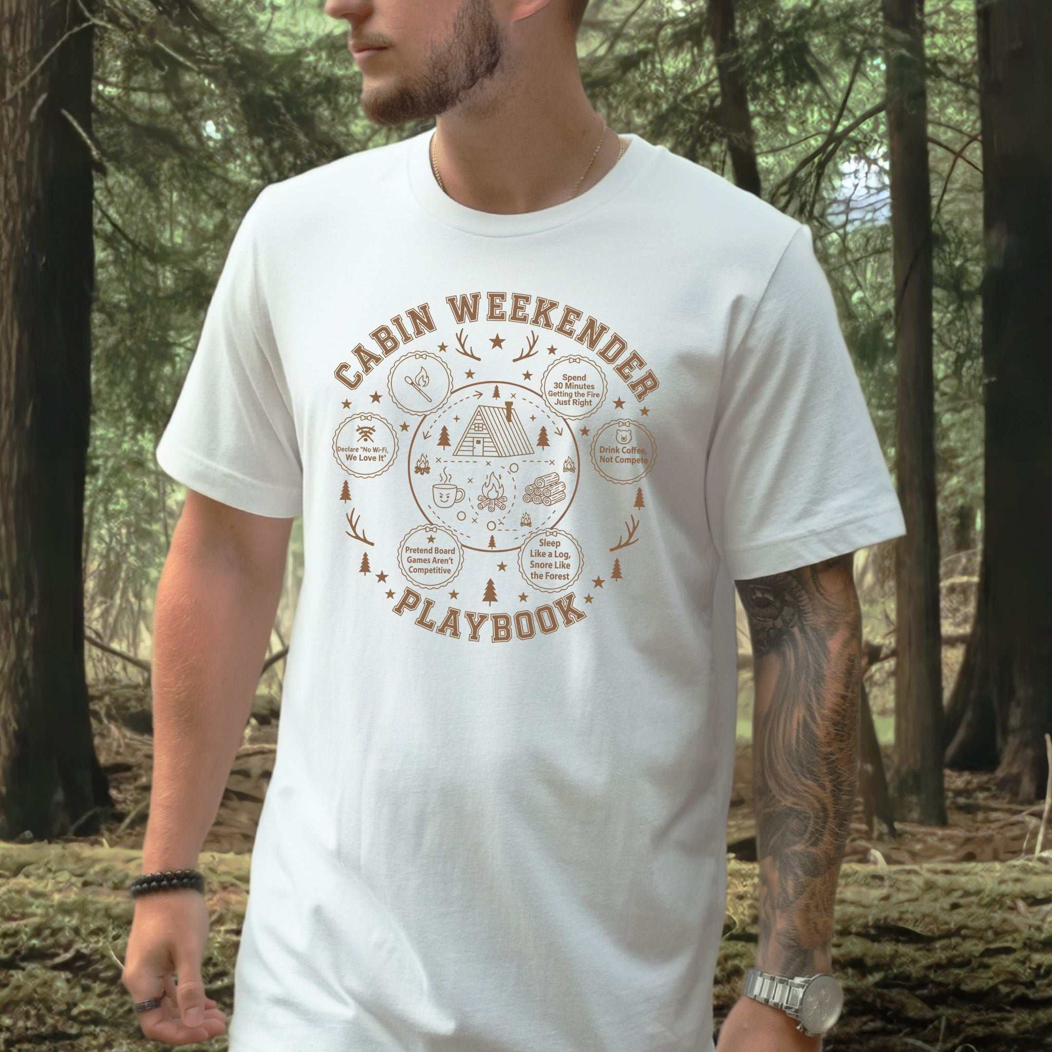 Cabin Weekender Adventure T-Shirt – Forest Escape Humor Tee