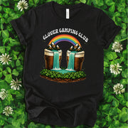 Clover Camping Club T-Shirt – Irish Rainbow, Beer Falls & Lucky Vibes