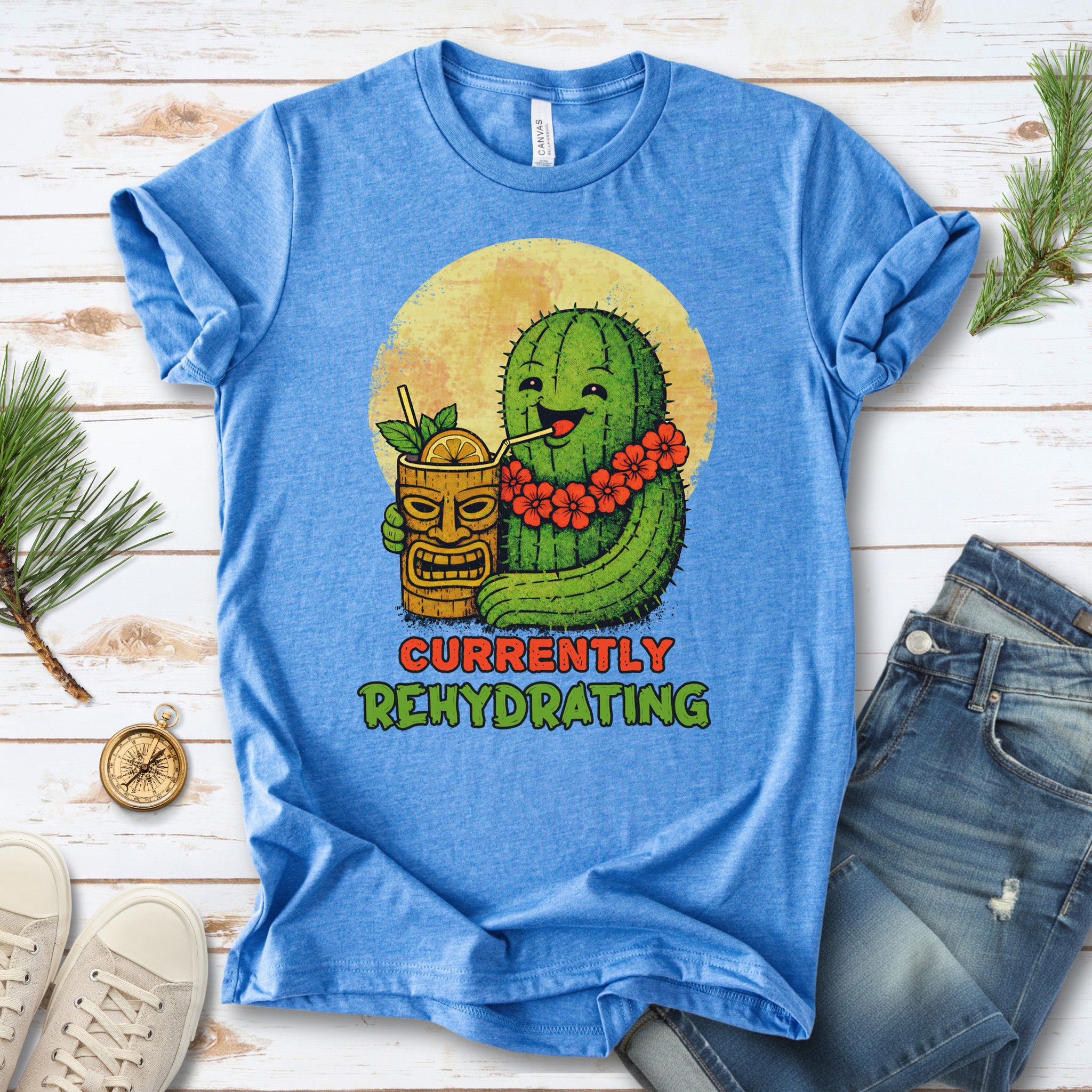 Currently Rehydrating Cactus T-Shirt – Funny Desert Vacation Tee
