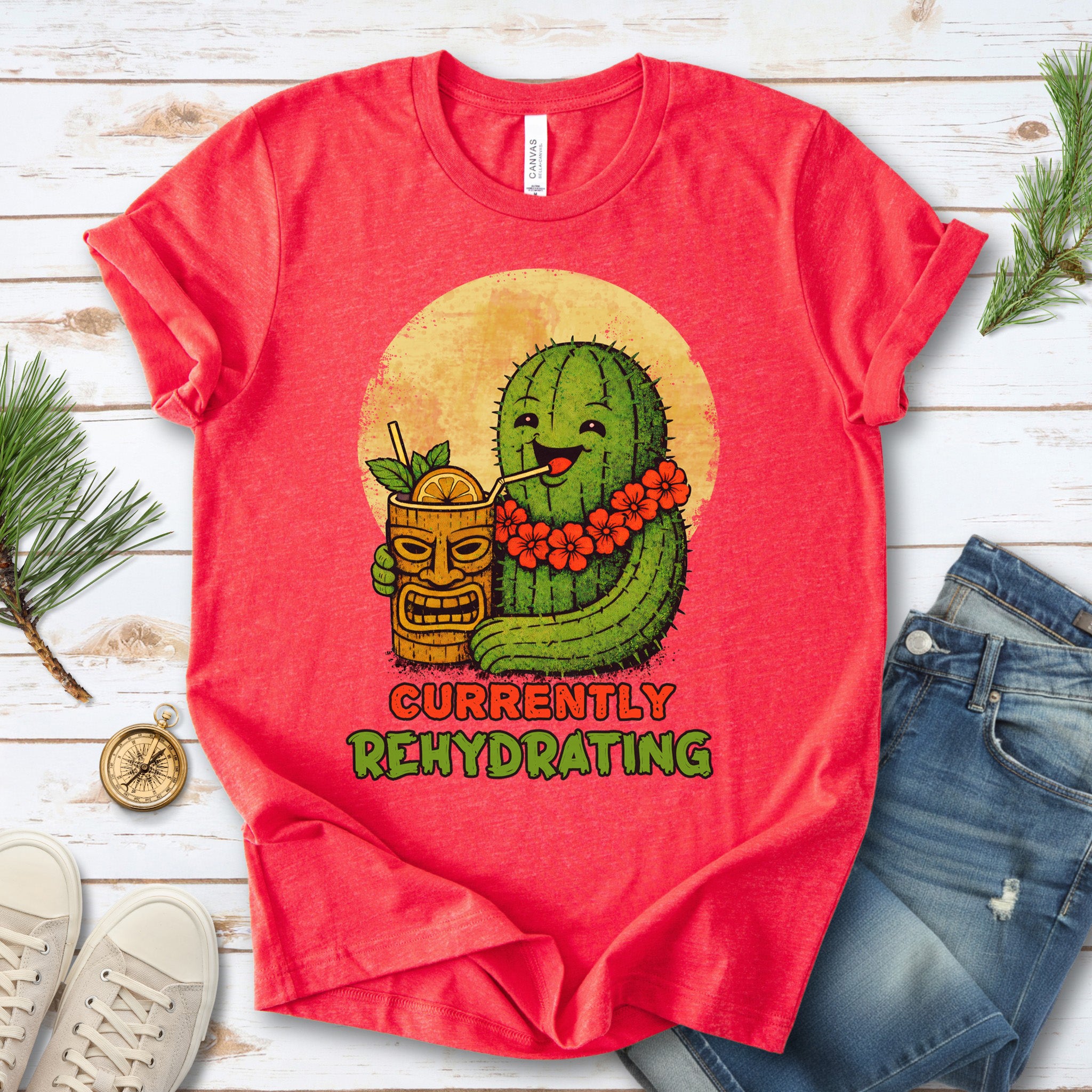 Currently Rehydrating Cactus T-Shirt – Funny Desert Vacation Tee