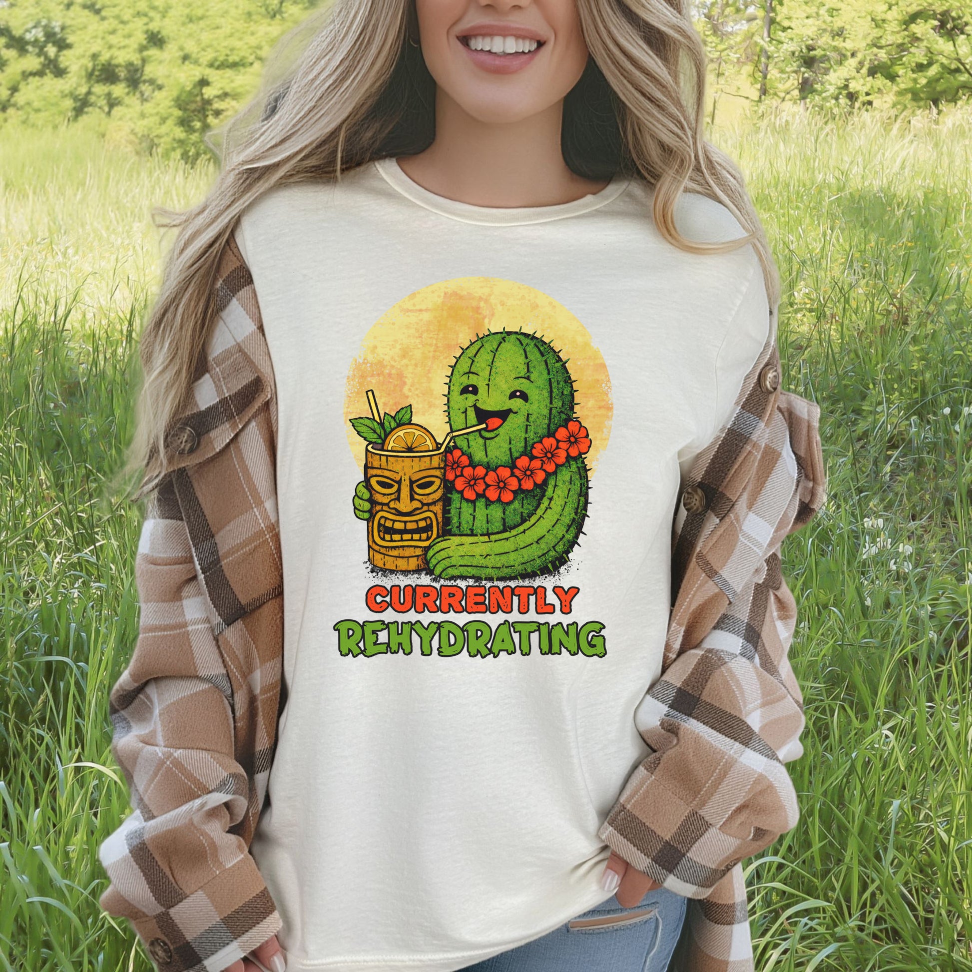 Currently Rehydrating Cactus T-Shirt – Funny Desert Vacation Tee