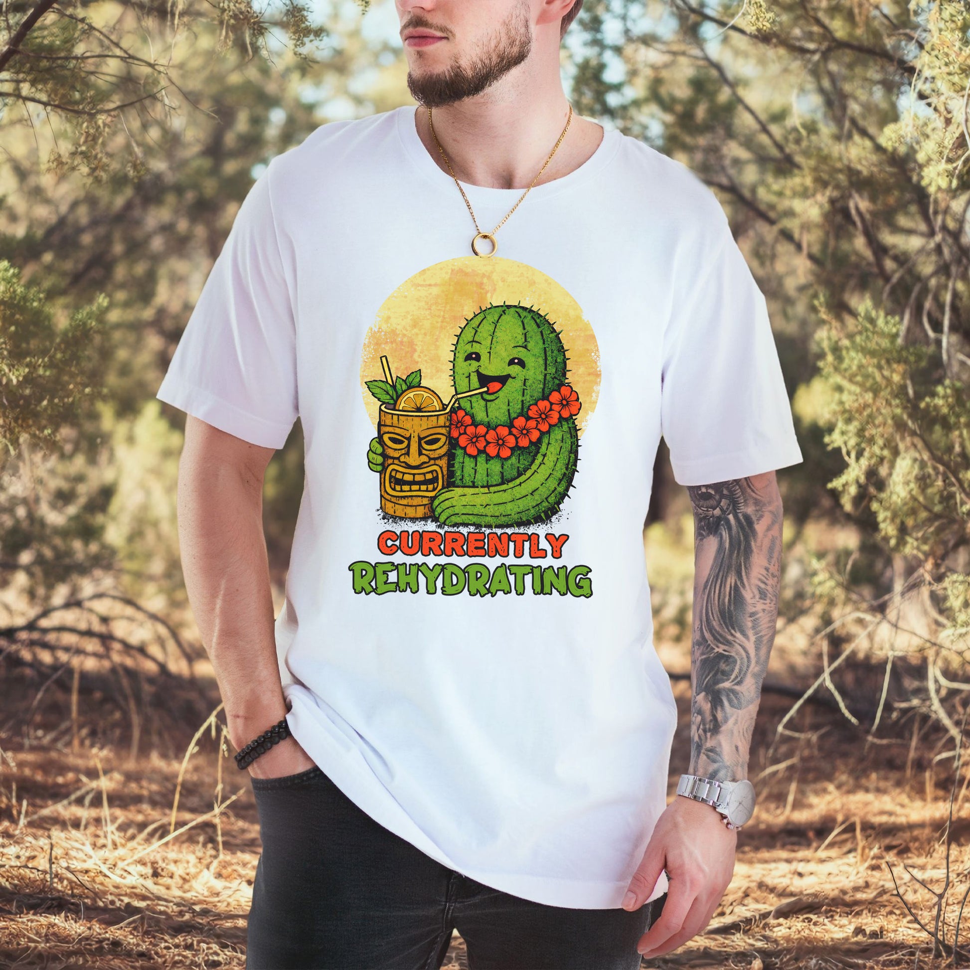 Currently Rehydrating Cactus T-Shirt – Funny Desert Vacation Tee