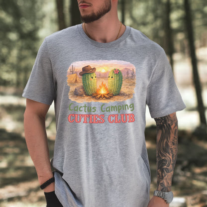 Cactus Camping Cuties Club Desert Campfire Cute Cactus T-Shirt