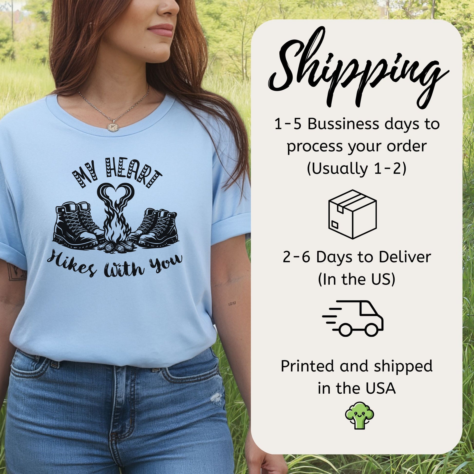 My Heart Hikes With You – Romantic Hiking Valentine Campfire Shirt