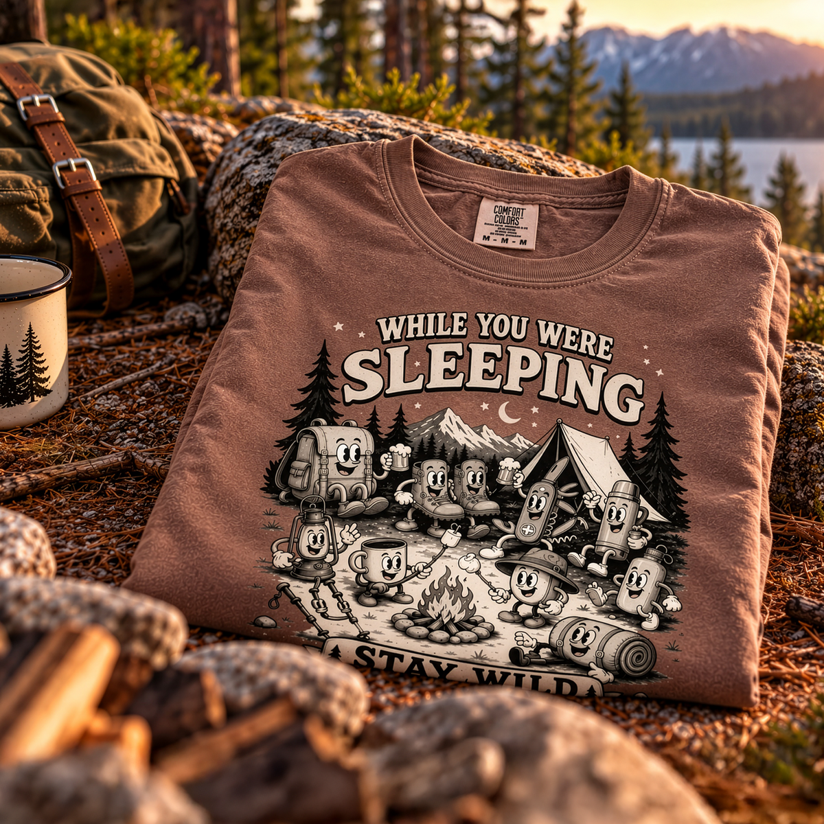 While You Were Sleeping Comfort Colors Shirt – Stay Wild Camping Tee