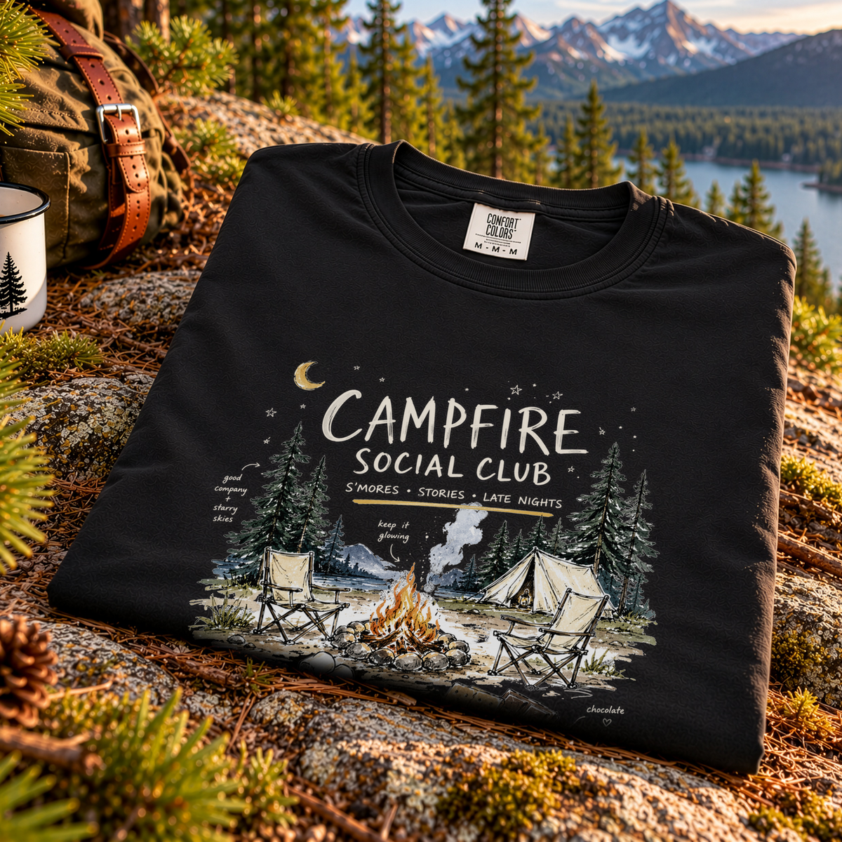 S’mores Under the Stars Comfort Colors Shirt – Campfire Nights Tee