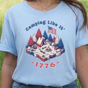 Camping Like It’s 1776 USA Patriotic Campfire Adventure T-Shirt