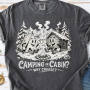 Camping or Cabin? Why Choose Comfort Colors Shirt – Retro Winter Camping Tee