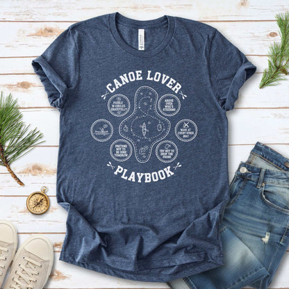 Canoe Lover Playbook T-Shirt – Lake Day Adventure Humor Tee