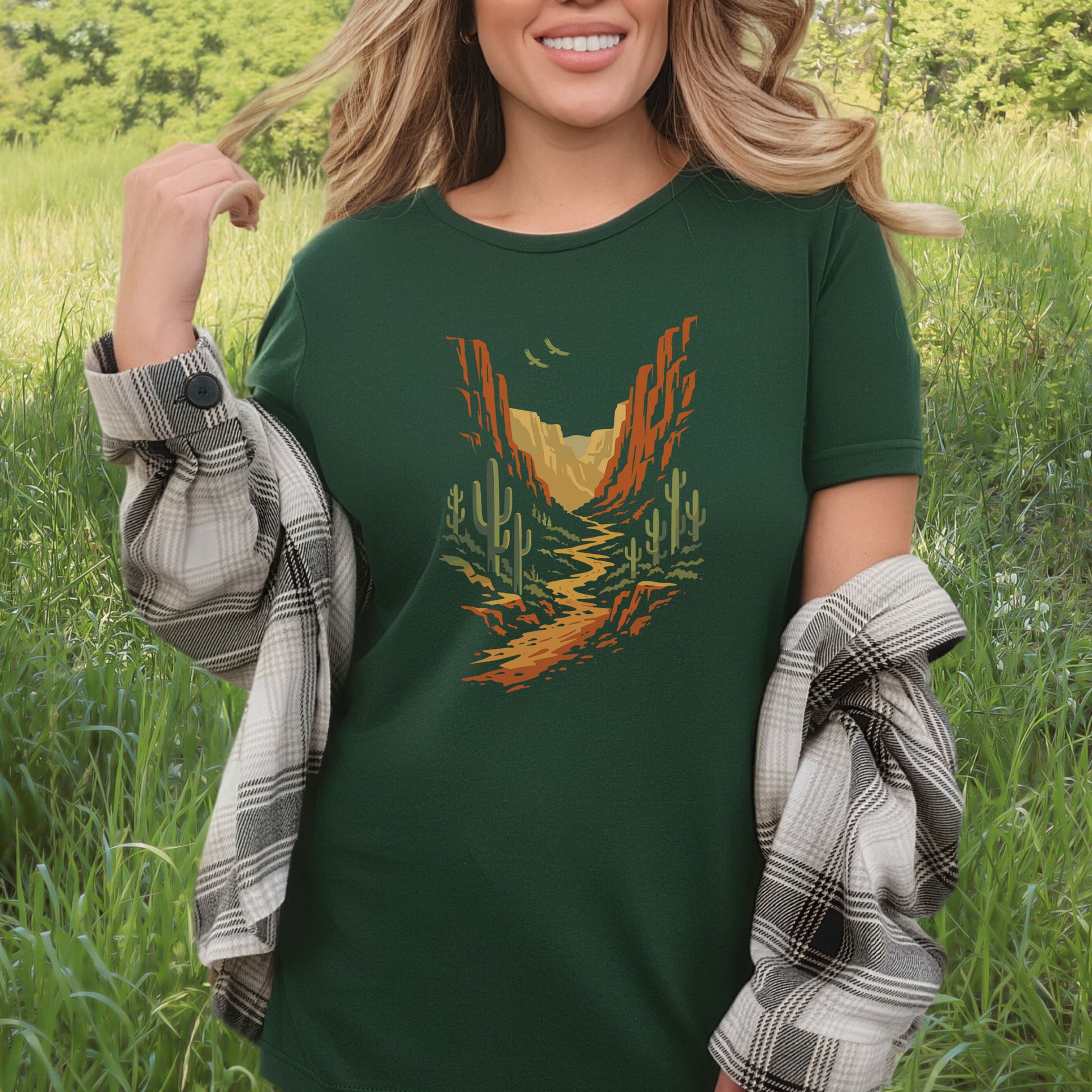 Canyon Path T-Shirt – Vintage Desert Hike & Cactus Trail Tee