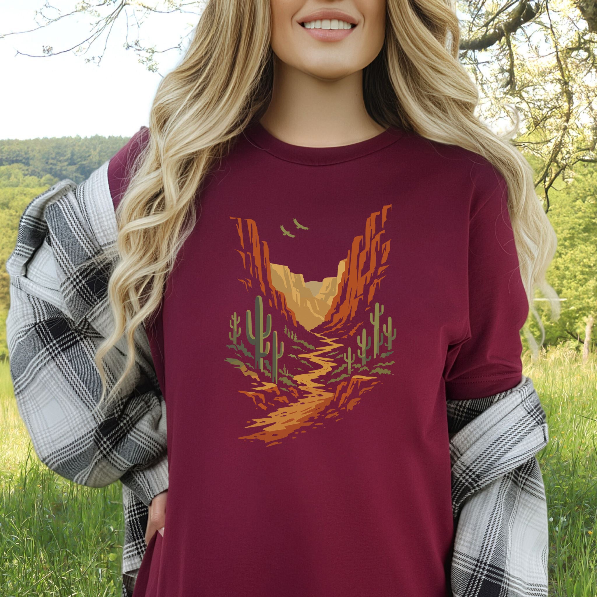 Canyon Path T-Shirt – Vintage Desert Hike & Cactus Trail Tee