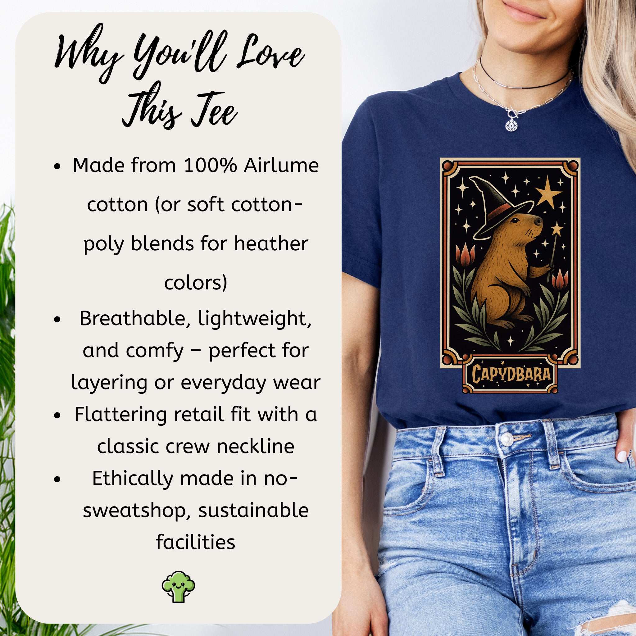 Capydbara Halloween T-Shirt – Wizard Capybara Retro Magic Tee