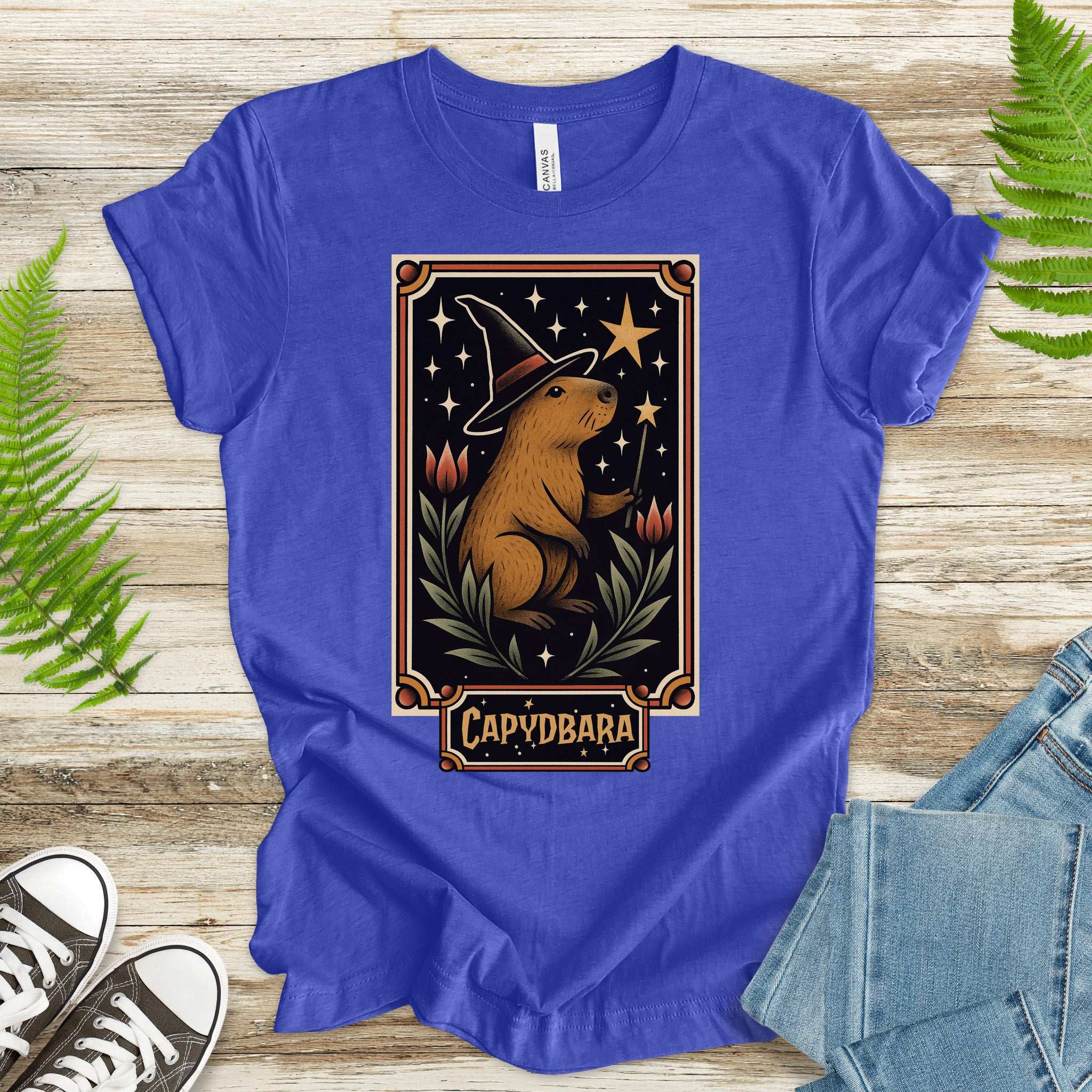 Capydbara Halloween T-Shirt – Wizard Capybara Retro Magic Tee