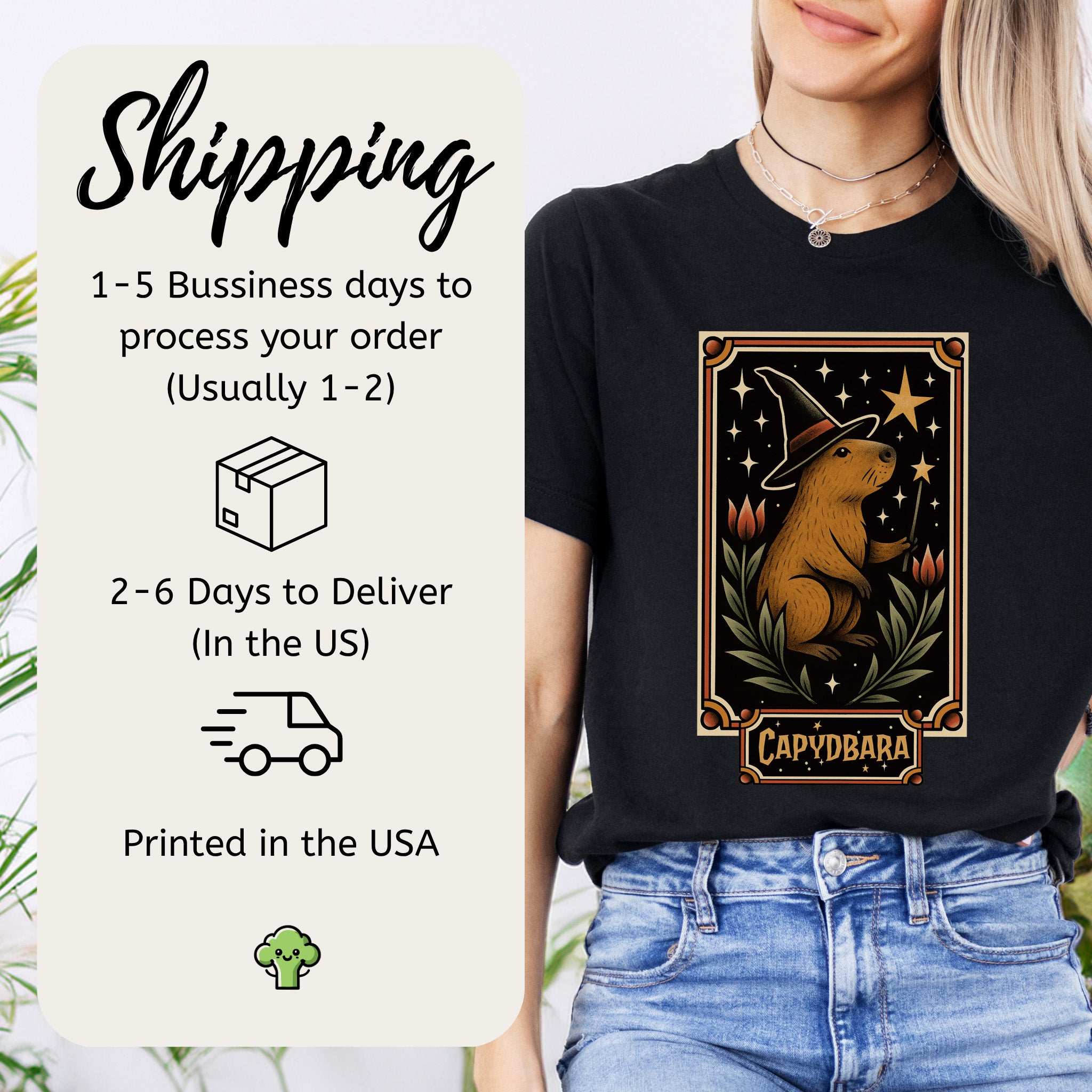 Capydbara Halloween T-Shirt – Wizard Capybara Retro Magic Tee