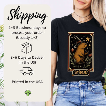 Capydbara Halloween T-Shirt – Wizard Capybara Retro Magic Tee