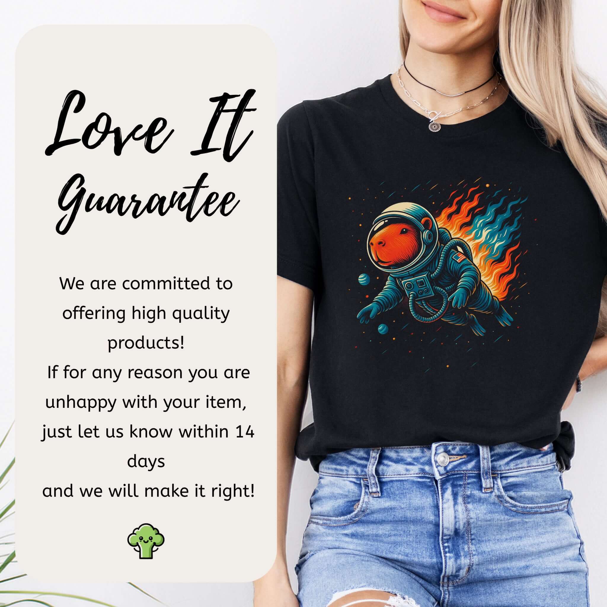 Capybara Astronaut Space Fantasy T-Shirt