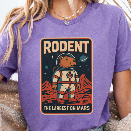 Largest Rodent on Mars Shirt – Capybara Space Explorer T-Shirt