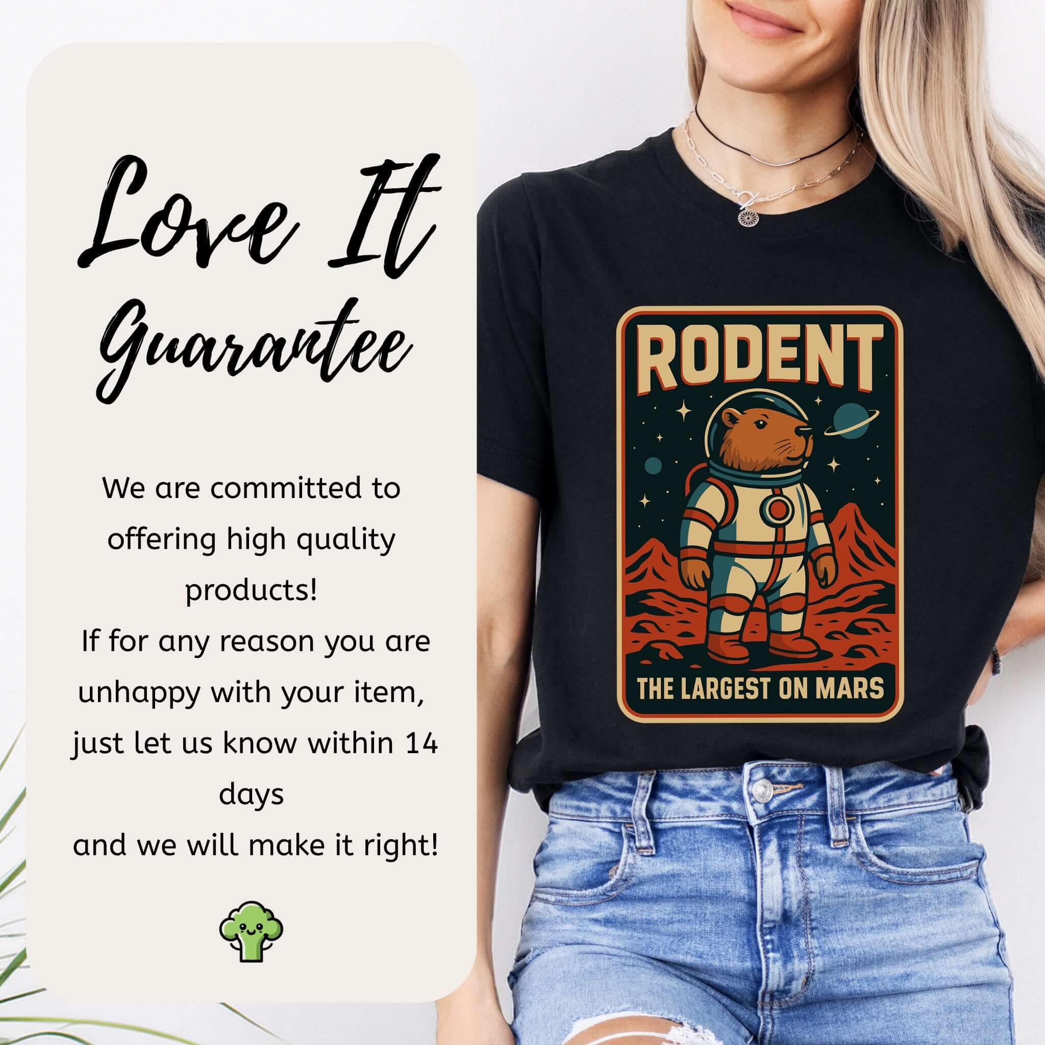 Largest Rodent on Mars Shirt – Capybara Space Explorer T-Shirt
