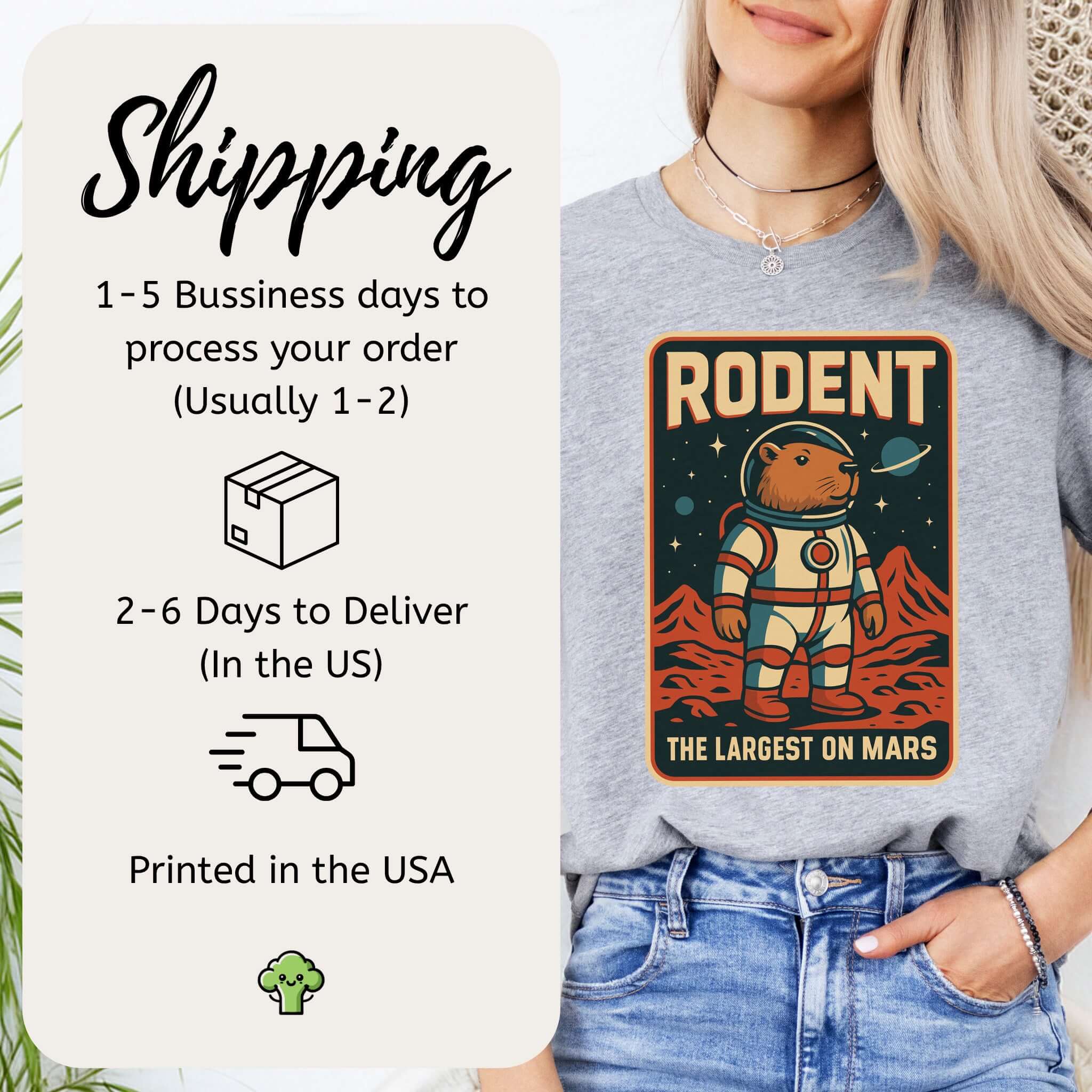 Largest Rodent on Mars Shirt – Capybara Space Explorer T-Shirt