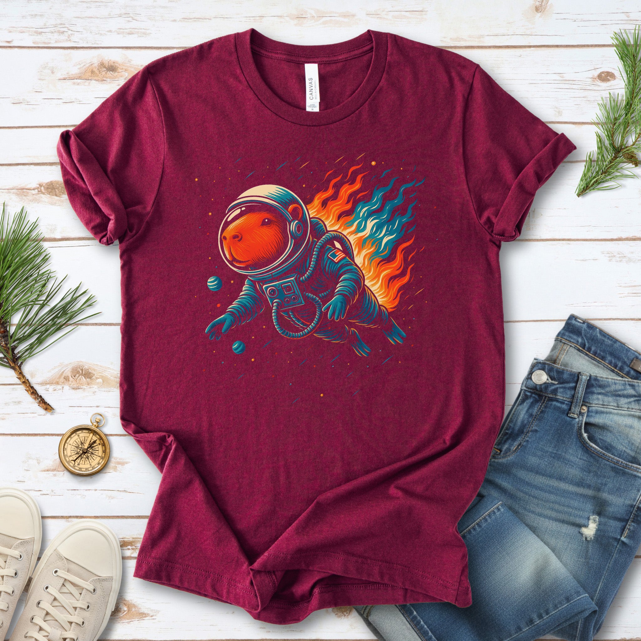 Capybara Astronaut Space Fantasy T-Shirt