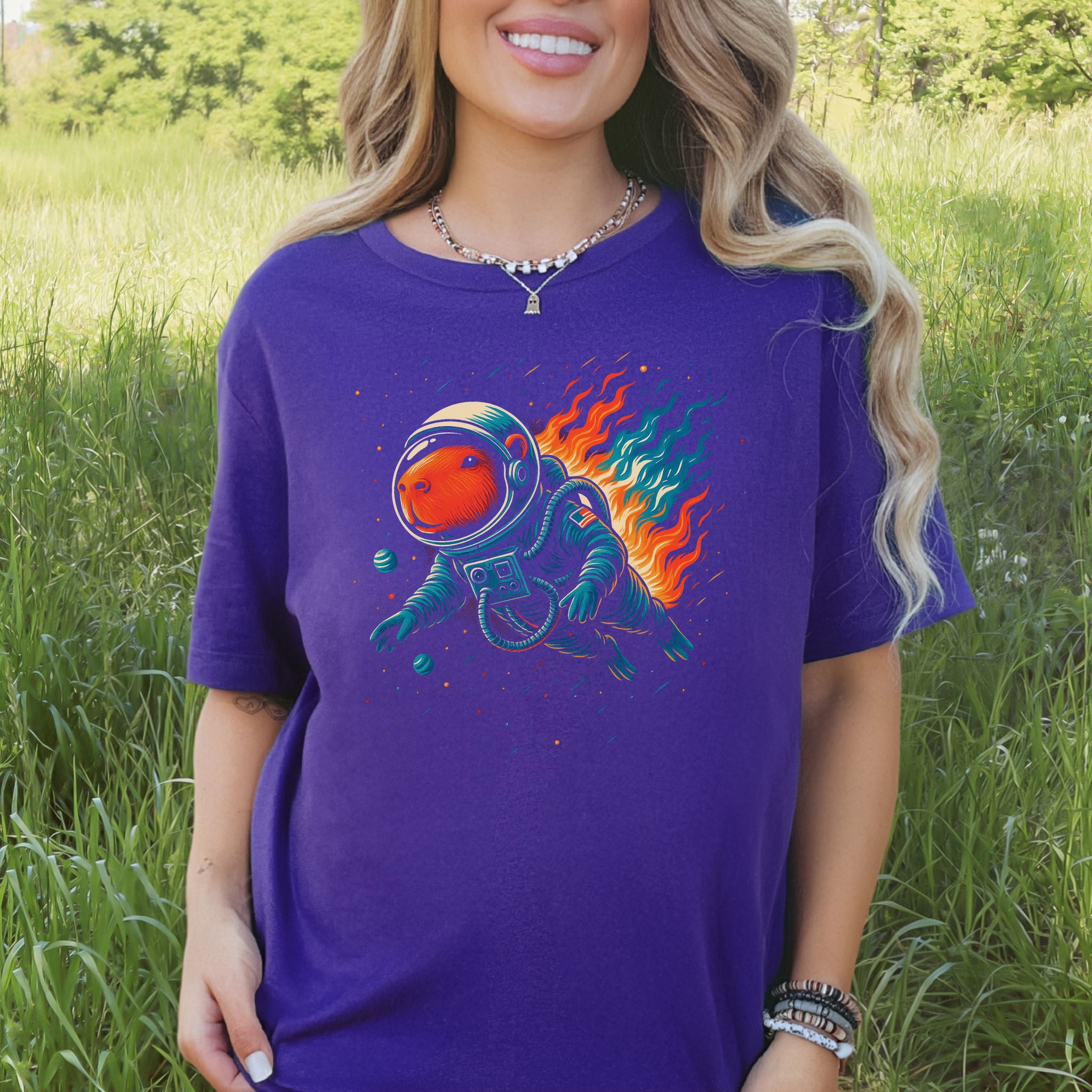 Capybara Astronaut Space Fantasy T-Shirt
