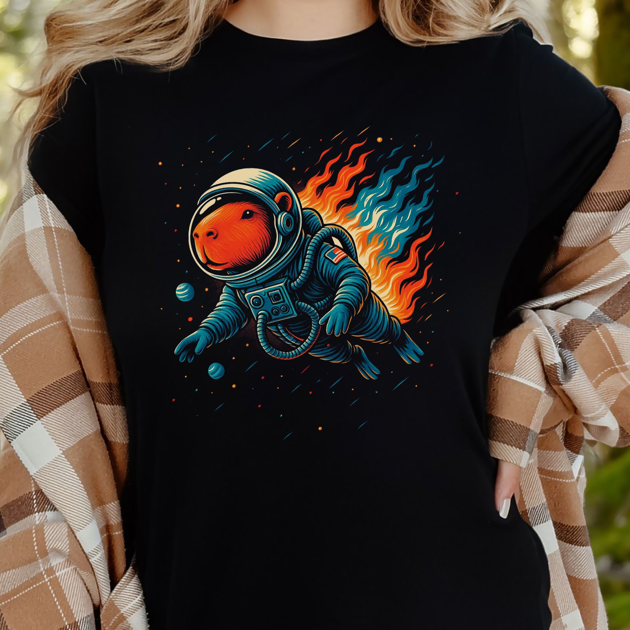 Capybara Astronaut Space Fantasy T-Shirt