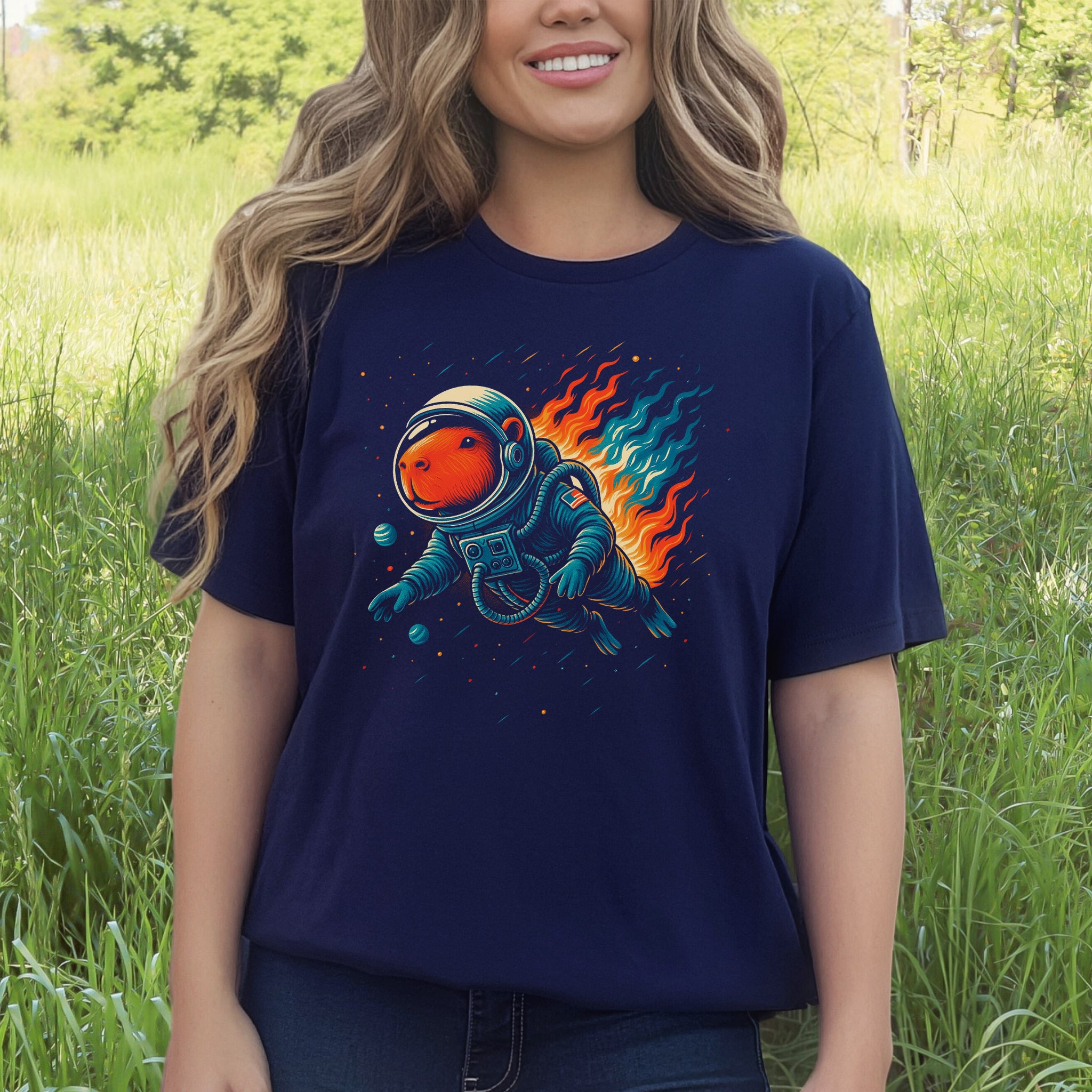 Capybara Astronaut Space Fantasy T-Shirt