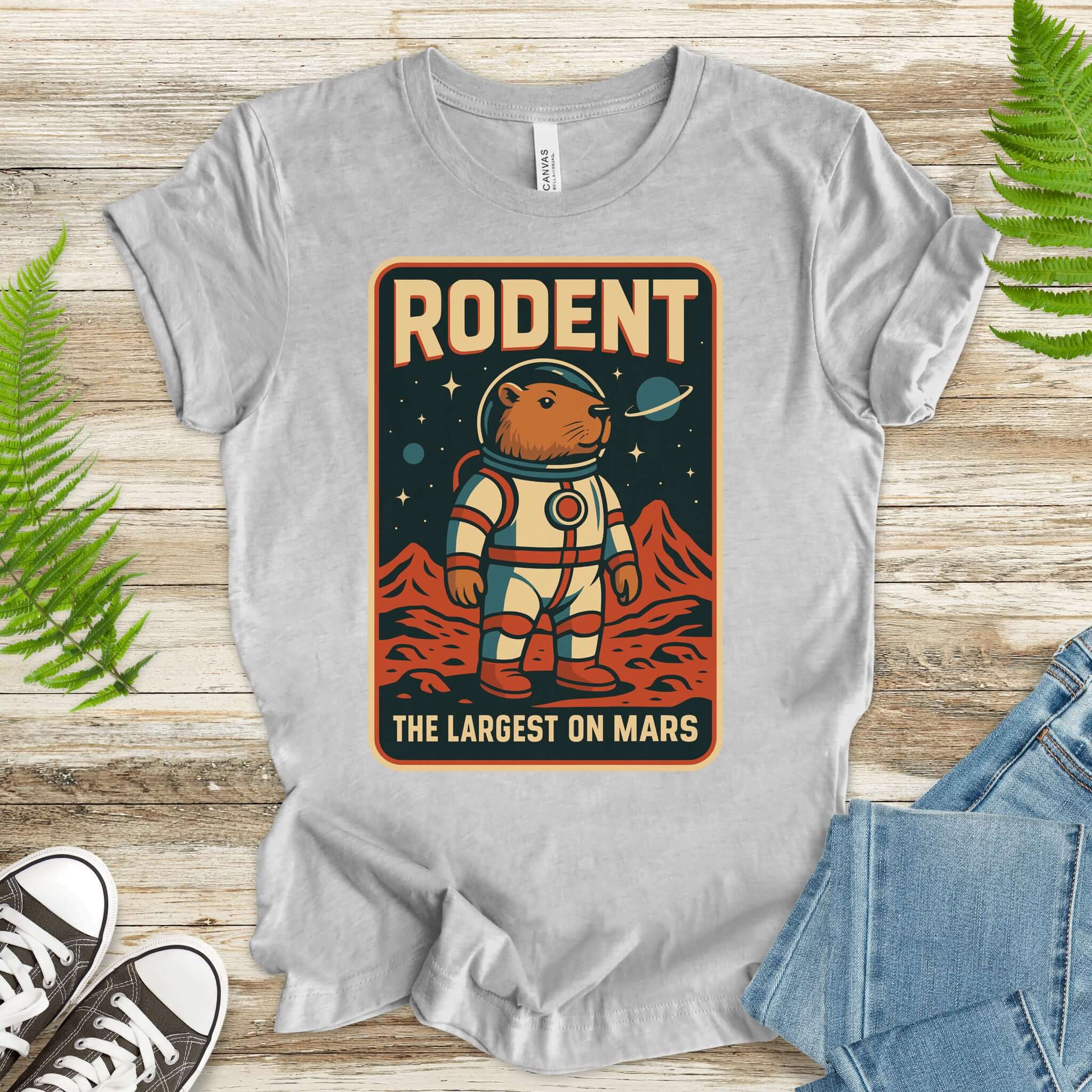 Largest Rodent on Mars Shirt – Capybara Space Explorer T-Shirt