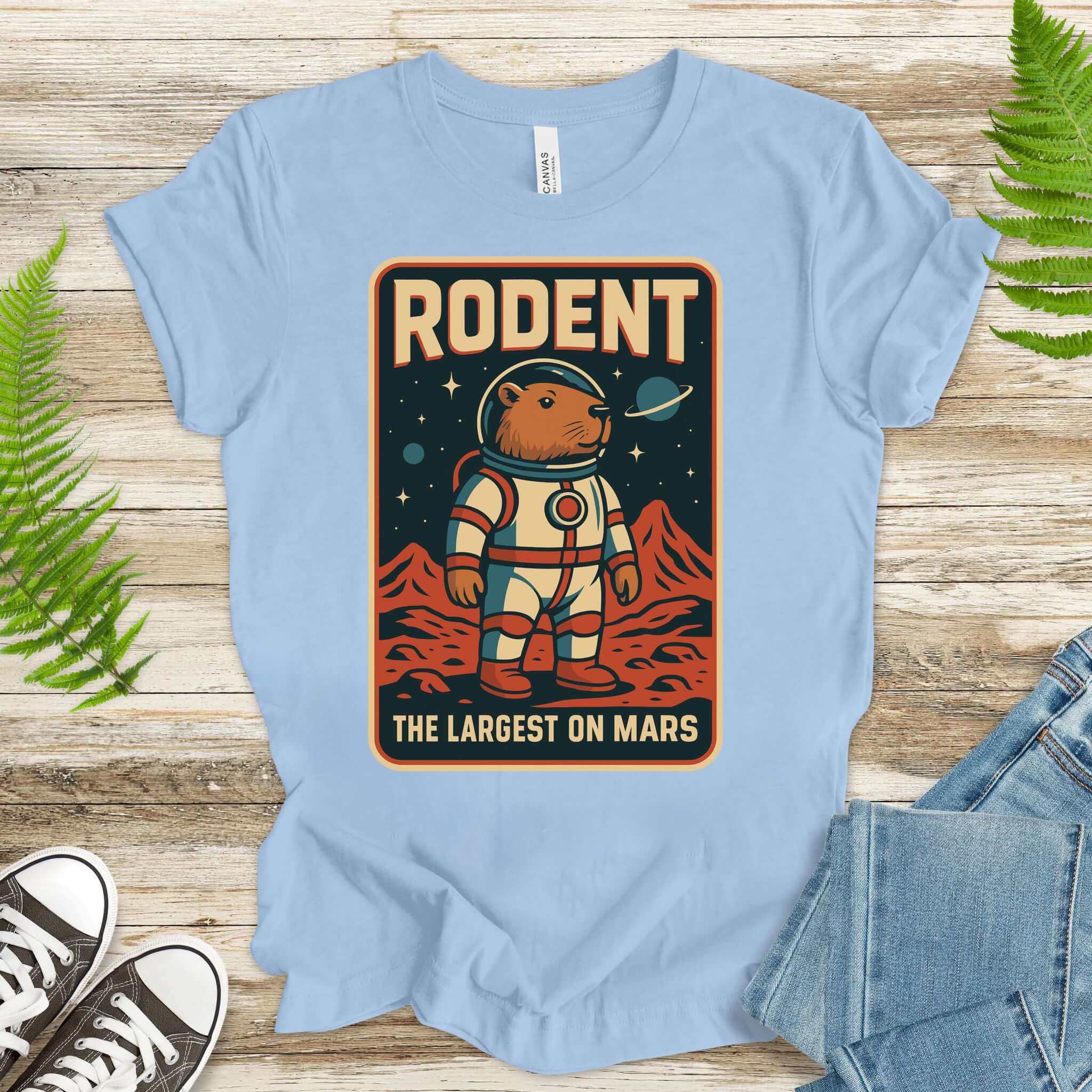 Largest Rodent on Mars Shirt – Capybara Space Explorer T-Shirt