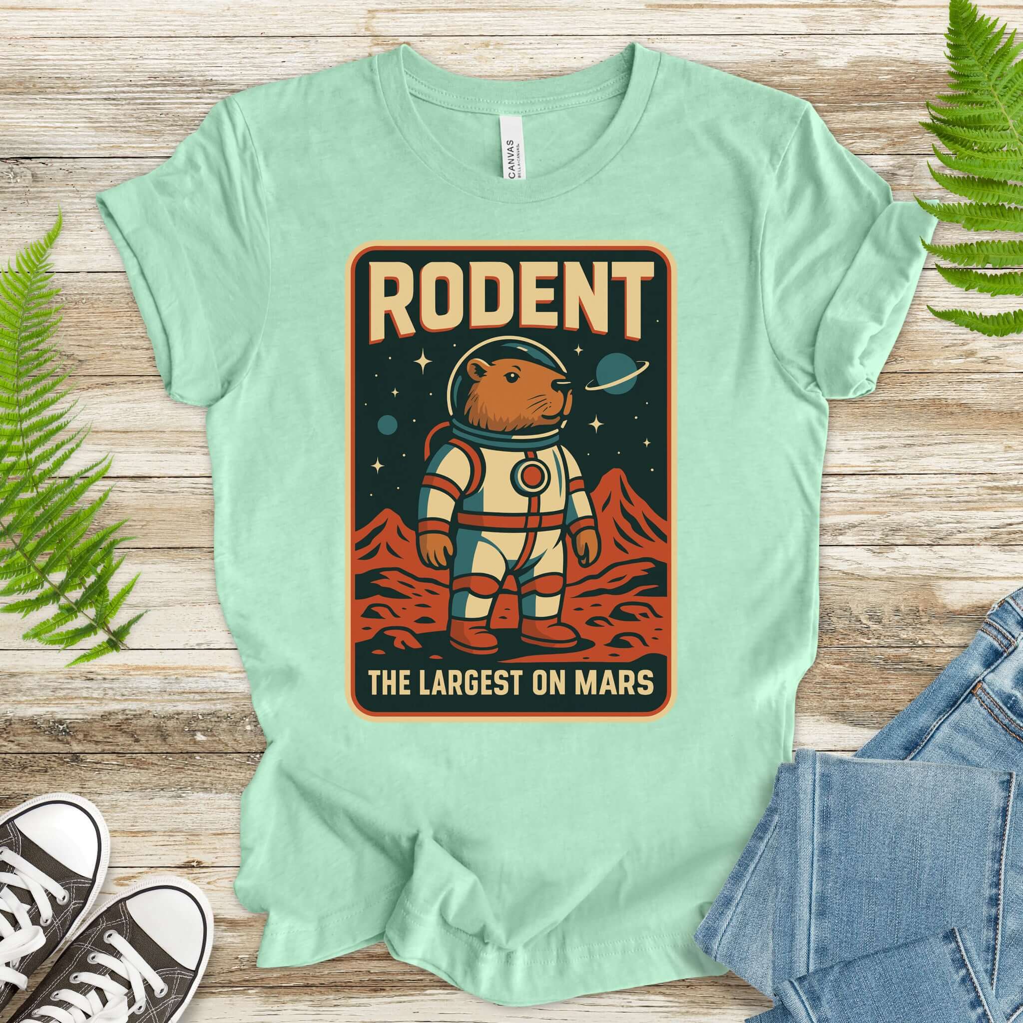Largest Rodent on Mars Shirt – Capybara Space Explorer T-Shirt