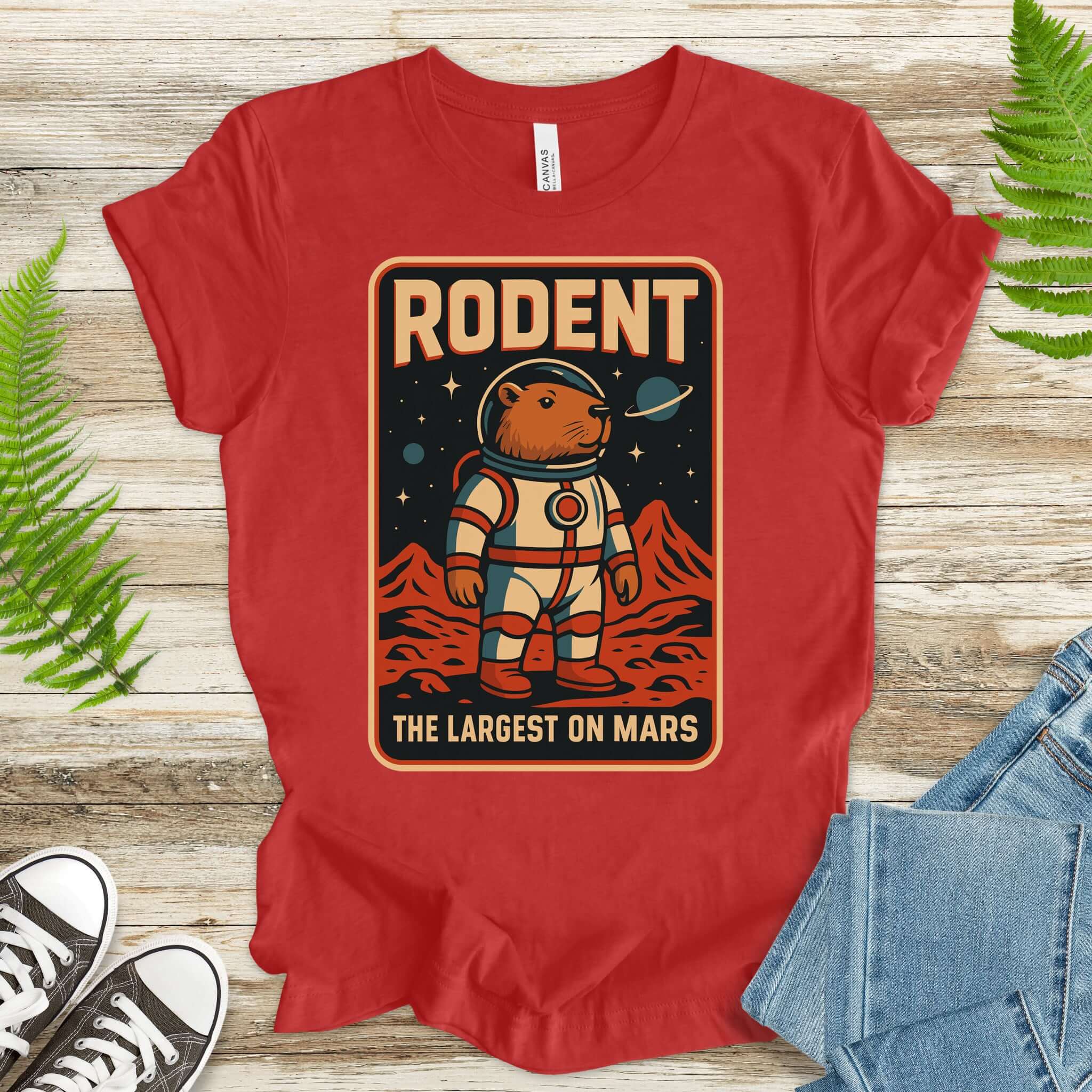 Largest Rodent on Mars Shirt – Capybara Space Explorer T-Shirt