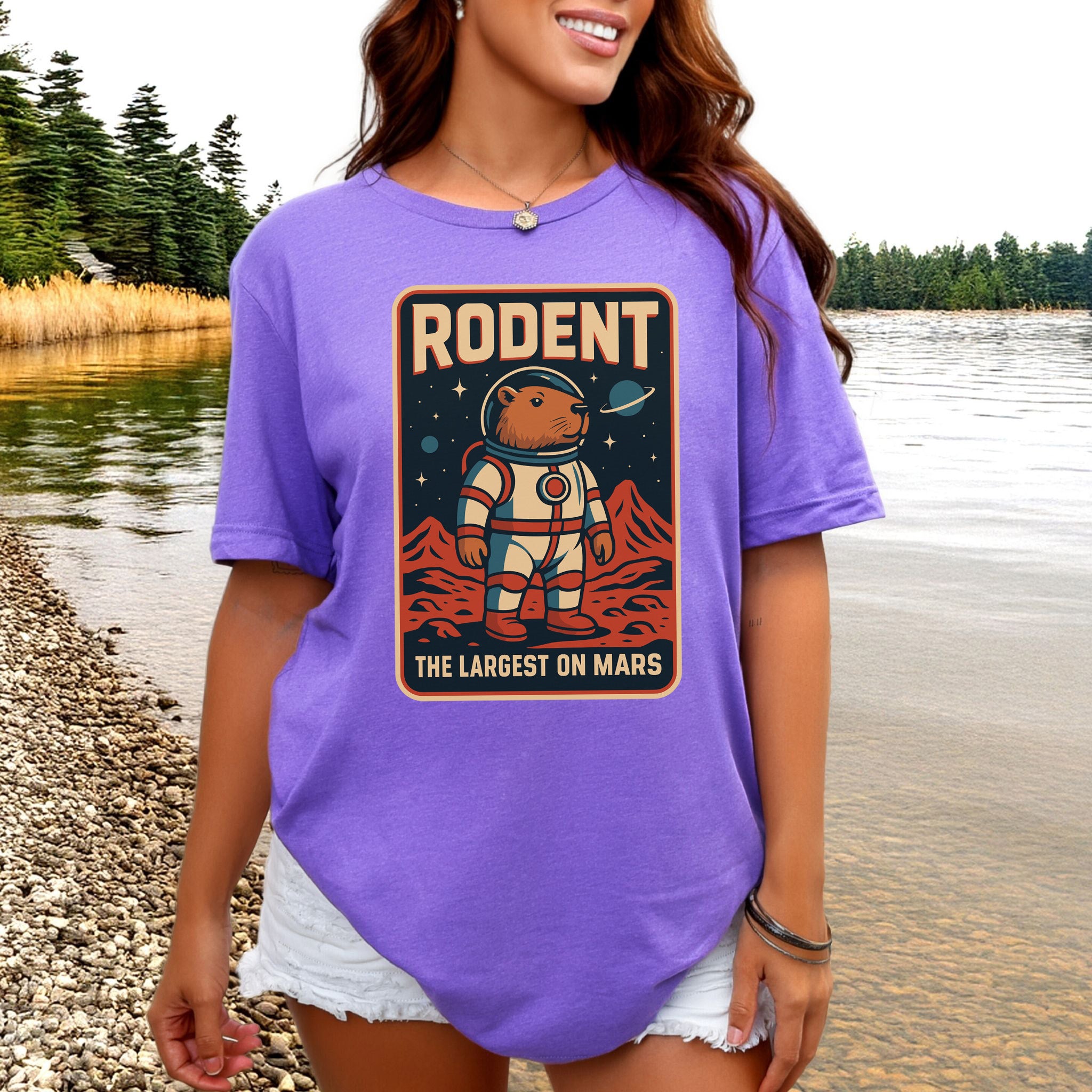 Largest Rodent on Mars Shirt – Capybara Space Explorer T-Shirt