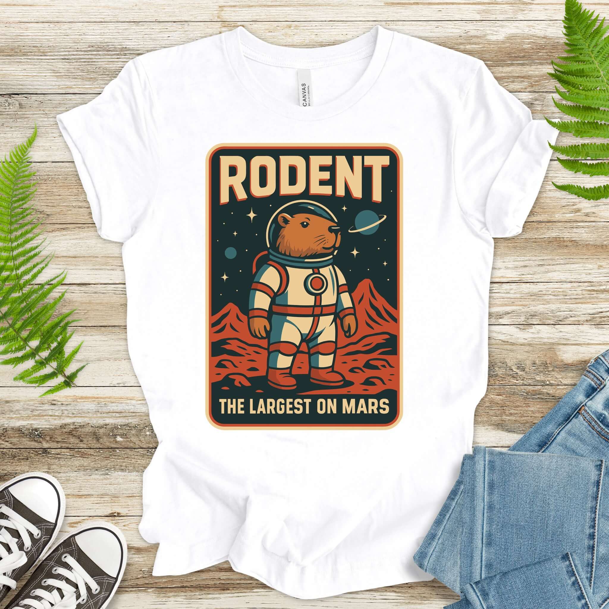 Largest Rodent on Mars Shirt – Capybara Space Explorer T-Shirt