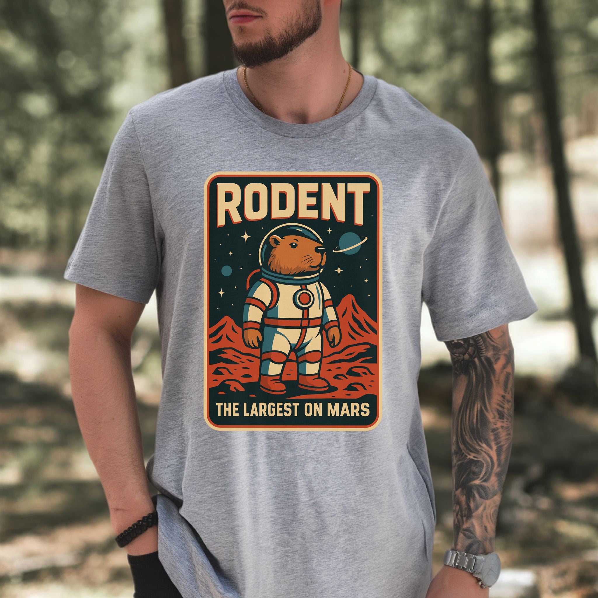 Largest Rodent on Mars Shirt – Capybara Space Explorer T-Shirt