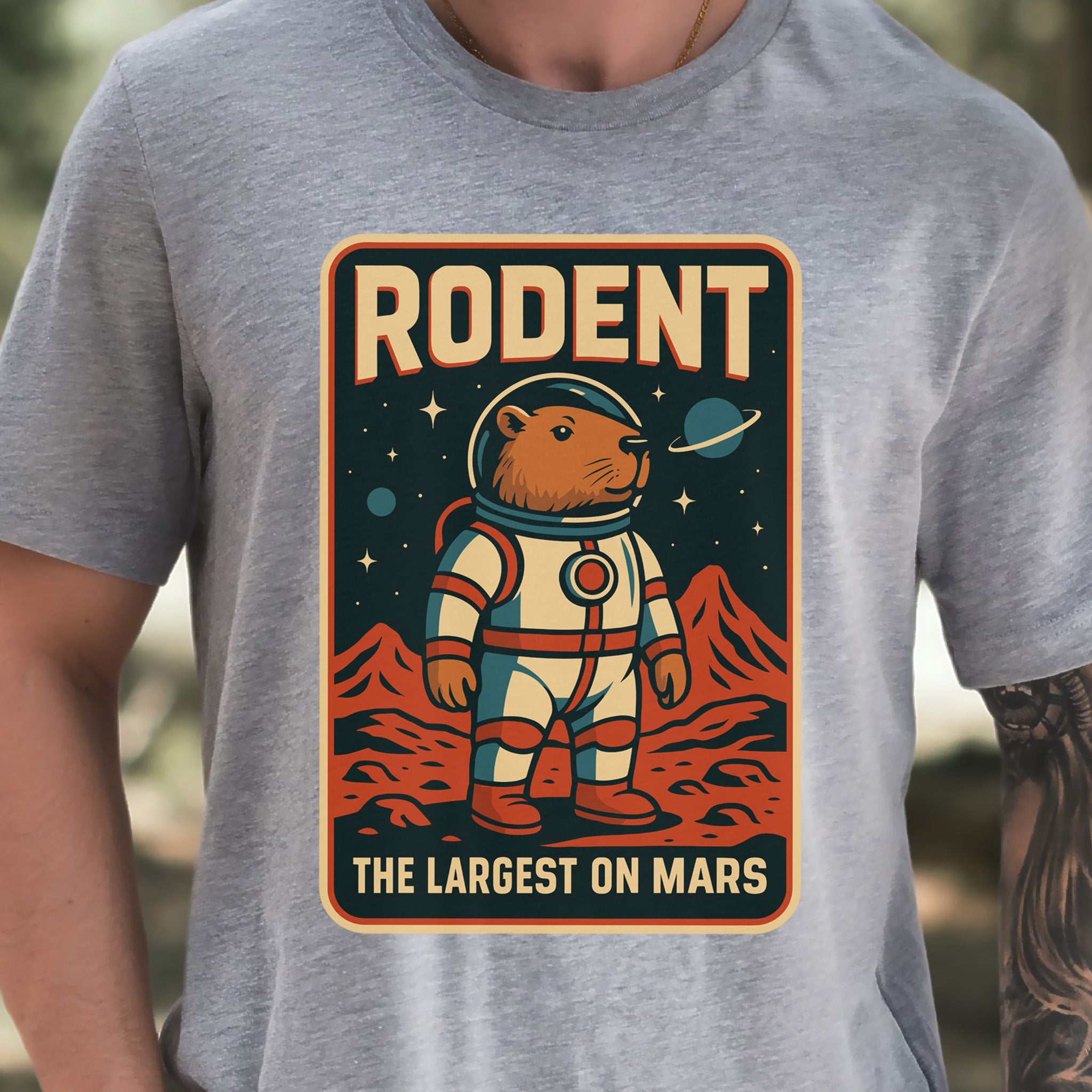 Largest Rodent on Mars Shirt – Capybara Space Explorer T-Shirt