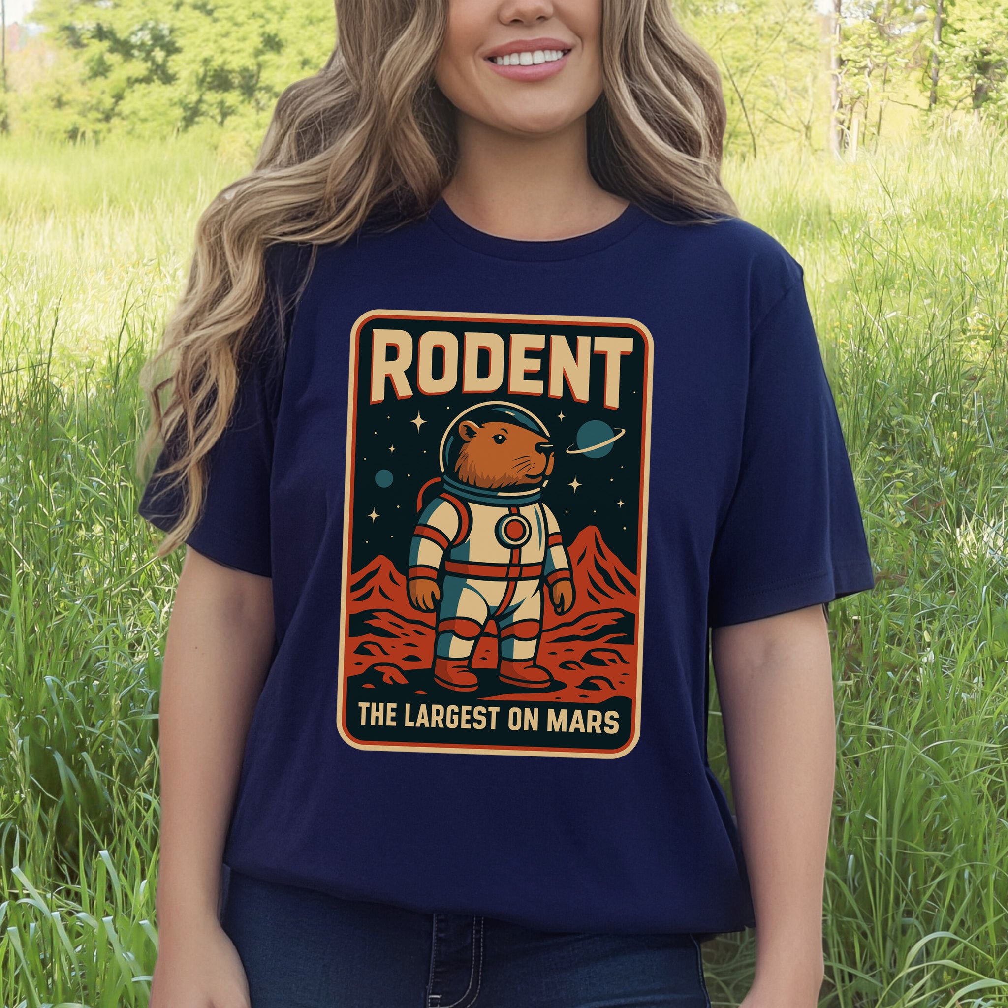Largest Rodent on Mars Shirt – Capybara Space Explorer T-Shirt