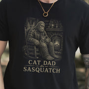 Cat Dad Sasquatch T-Shirt – Funny Bigfoot Cat Lover Tee