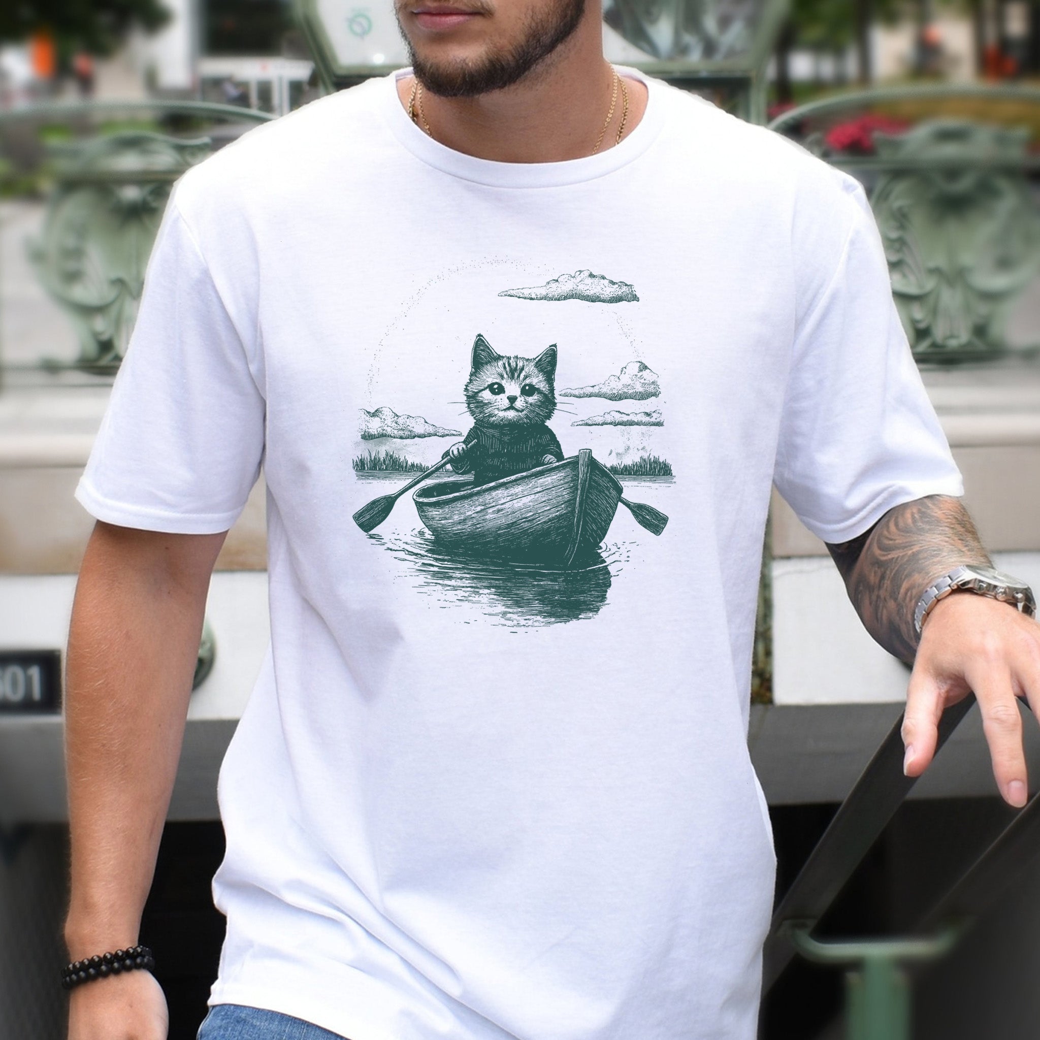 Cat in a Rowboat Mysterioust T-Shirt
