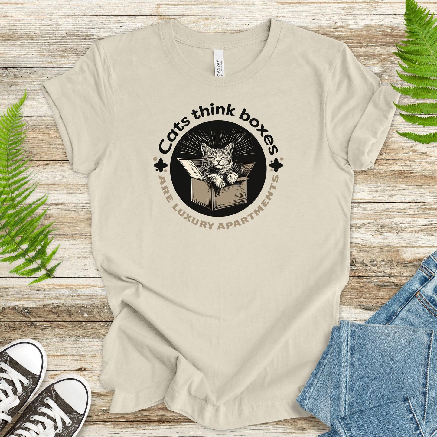 Luxury Living: The Cardboard Penthouse Cat T-Shirt - TShirtree