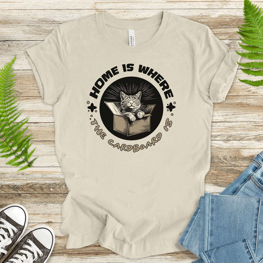Luxury Living: The Cardboard Penthouse Cat T-Shirt