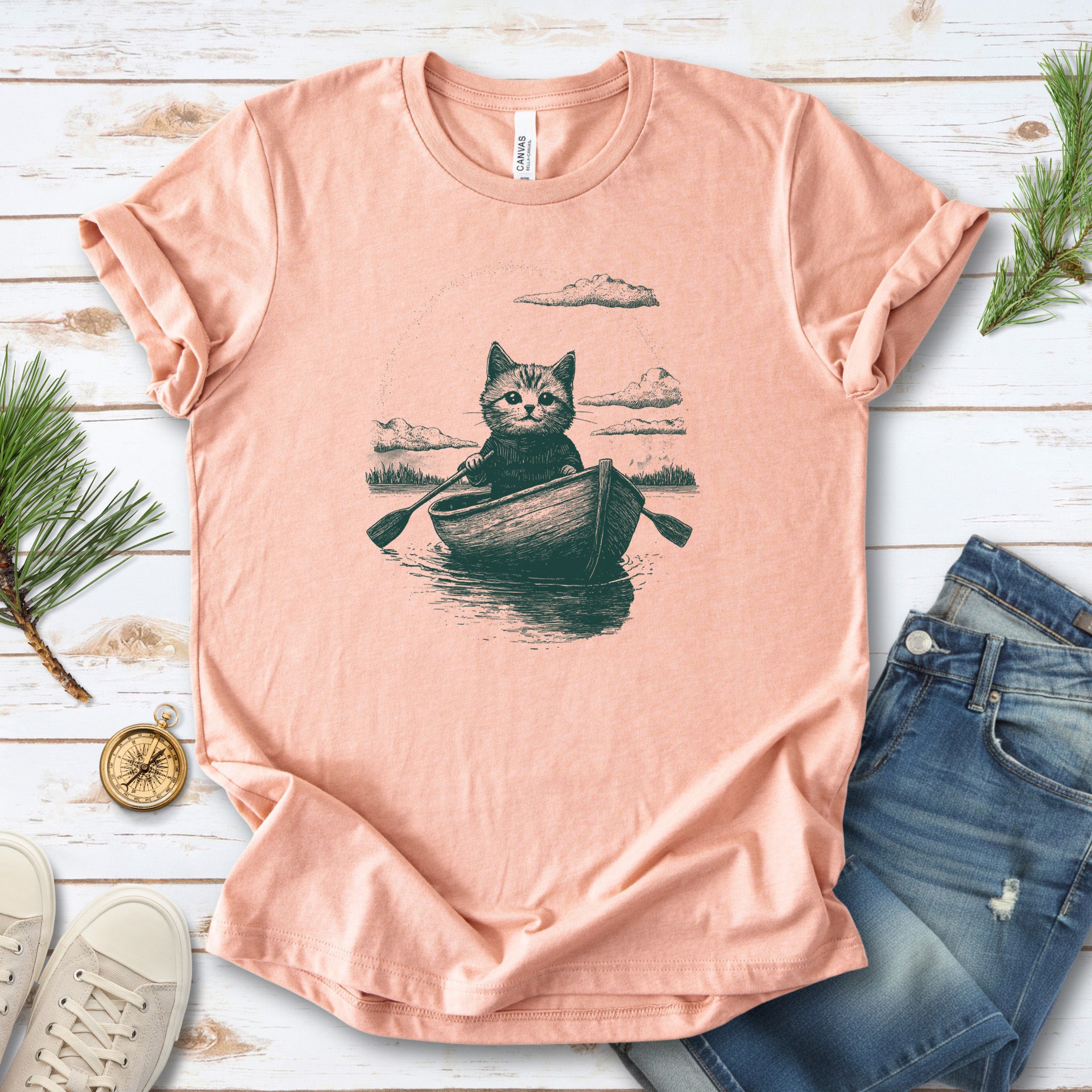 Cat in a Rowboat Mysterioust T-Shirt