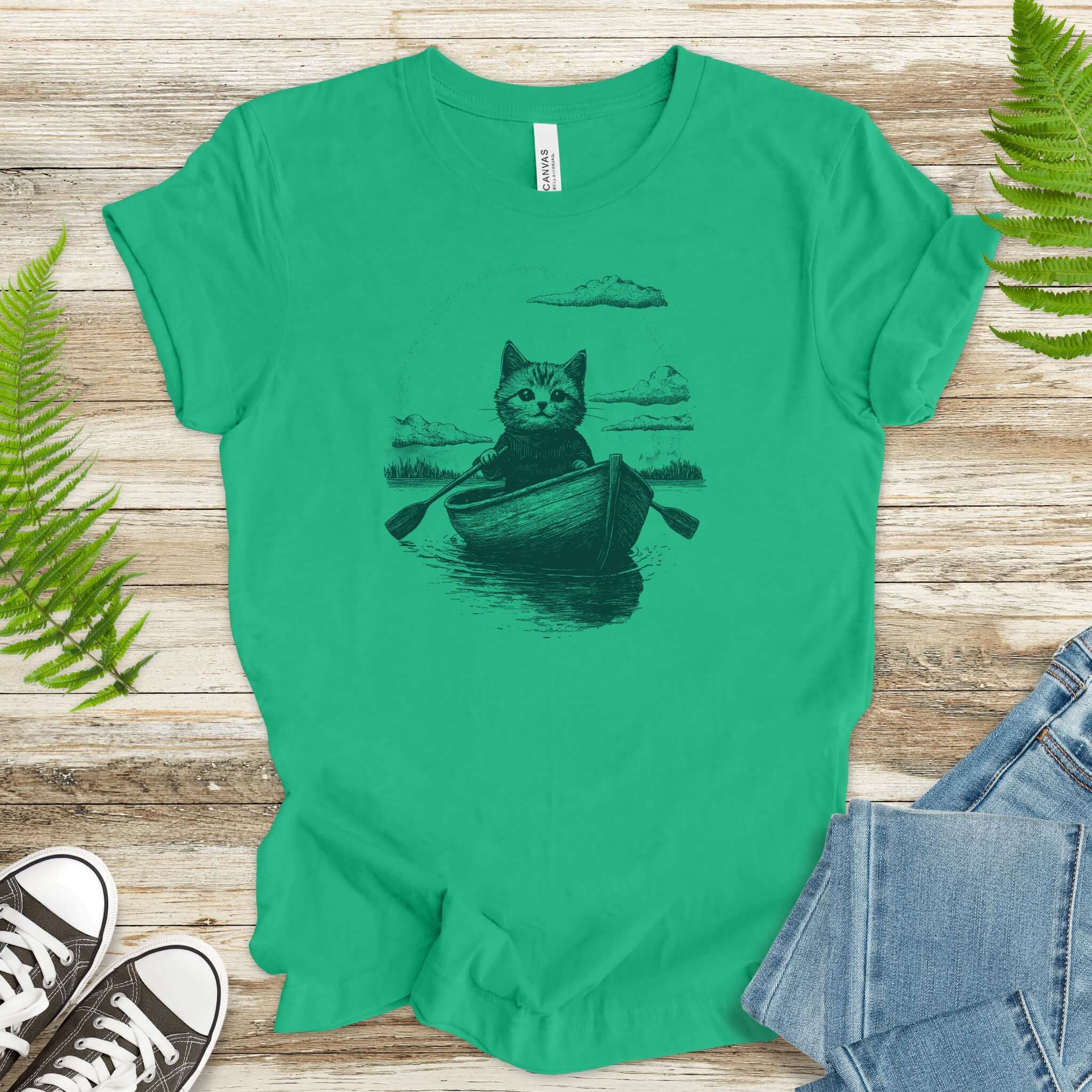 Cat in a Rowboat Mysterioust T-Shirt
